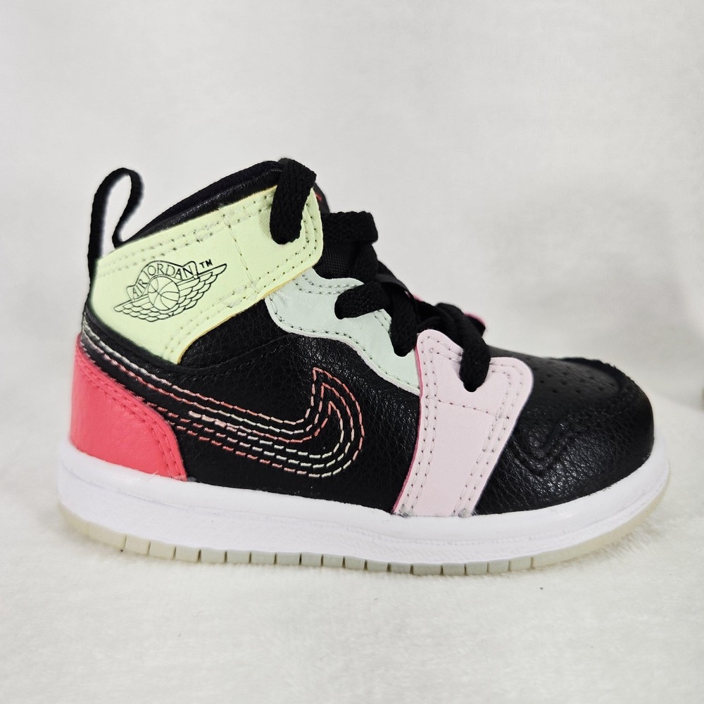 Nike Air Jordan 1‎ Mid TD Shoes Kids 5C AV5172-076 Toddler Basketball Sneakers - Picture 3 of 12